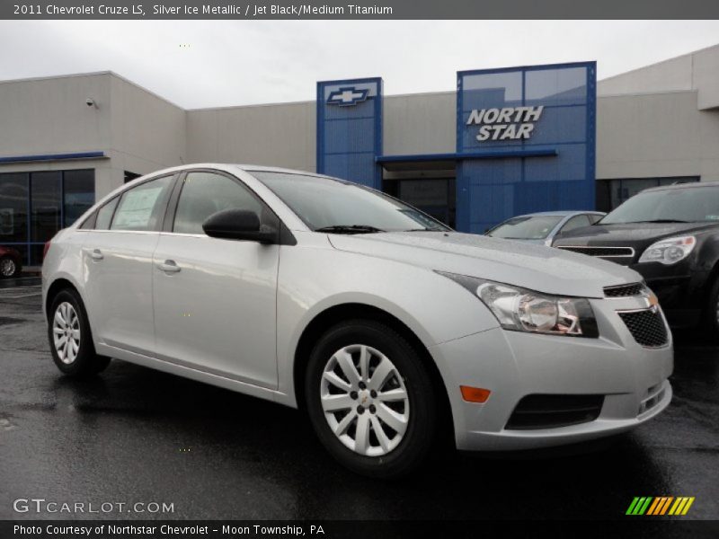 Silver Ice Metallic / Jet Black/Medium Titanium 2011 Chevrolet Cruze LS