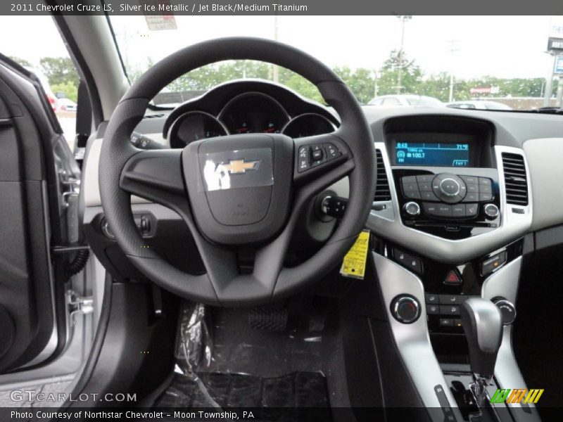 Silver Ice Metallic / Jet Black/Medium Titanium 2011 Chevrolet Cruze LS