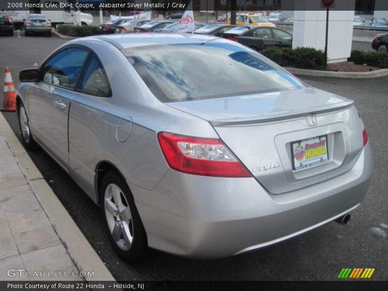 Alabaster Silver Metallic / Gray 2008 Honda Civic EX-L Coupe
