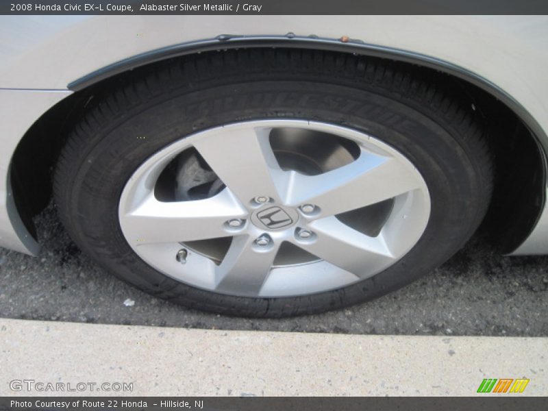 Alabaster Silver Metallic / Gray 2008 Honda Civic EX-L Coupe