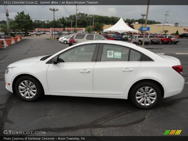 Summit White / Jet Black/Medium Titanium 2011 Chevrolet Cruze LS