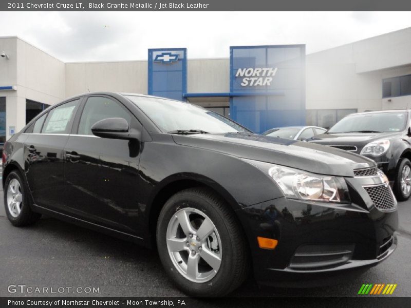 Black Granite Metallic / Jet Black Leather 2011 Chevrolet Cruze LT