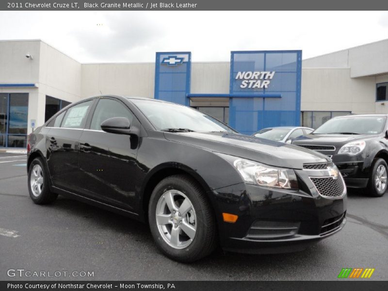 Black Granite Metallic / Jet Black Leather 2011 Chevrolet Cruze LT