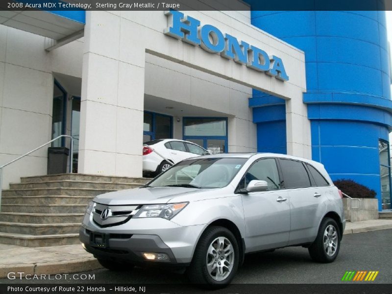 Sterling Gray Metallic / Taupe 2008 Acura MDX Technology