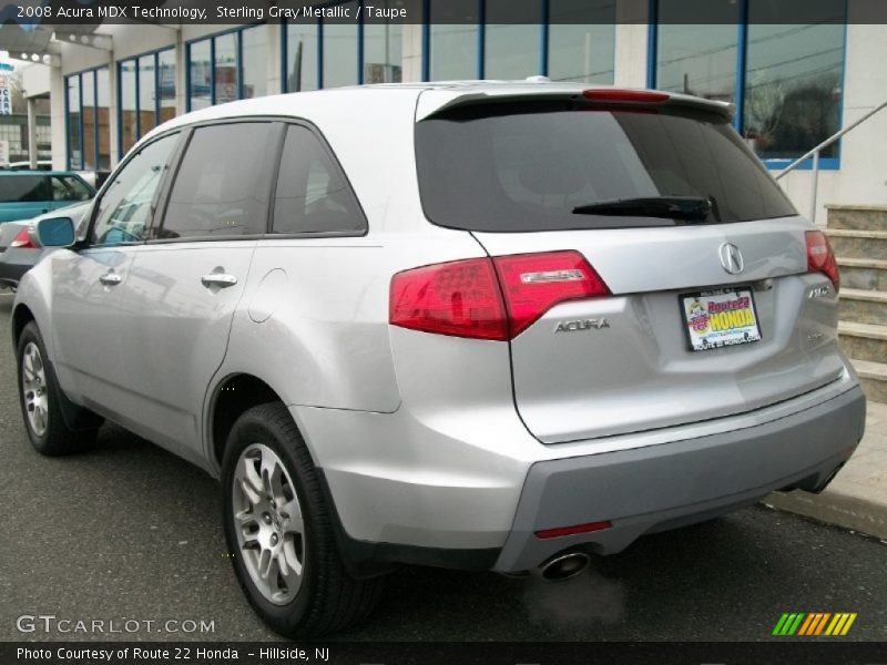 Sterling Gray Metallic / Taupe 2008 Acura MDX Technology