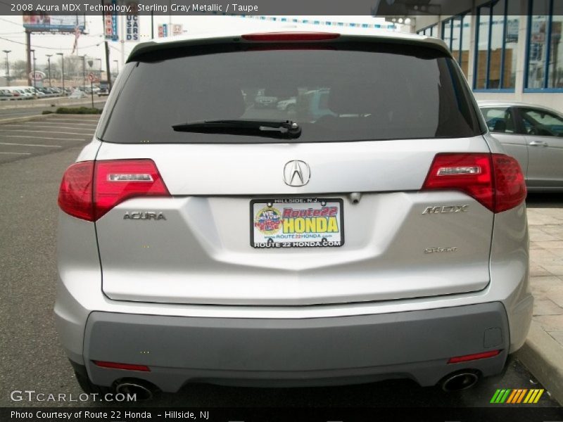 Sterling Gray Metallic / Taupe 2008 Acura MDX Technology