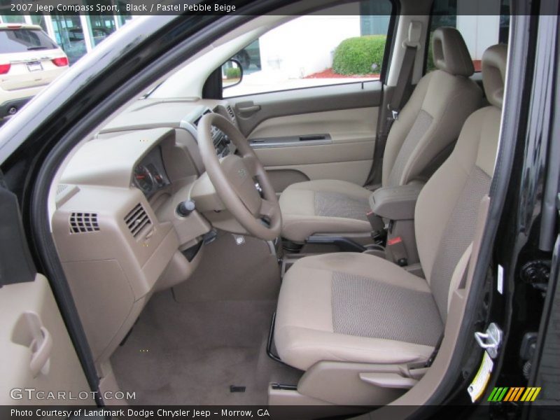 Black / Pastel Pebble Beige 2007 Jeep Compass Sport
