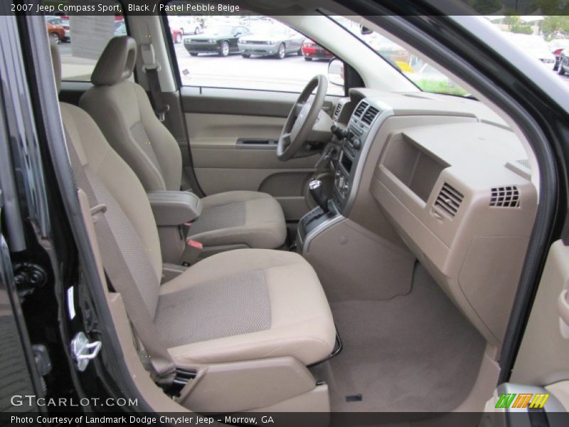 Black / Pastel Pebble Beige 2007 Jeep Compass Sport