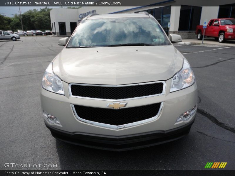 Gold Mist Metallic / Ebony/Ebony 2011 Chevrolet Traverse LT AWD