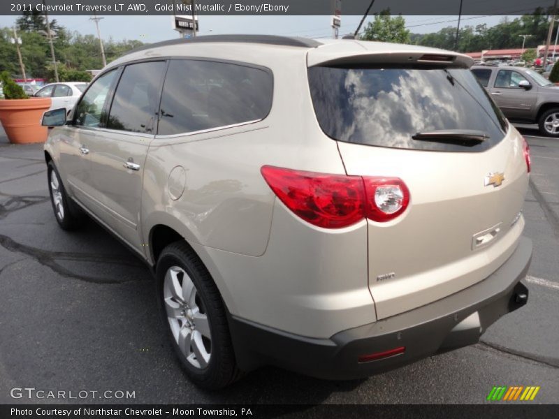 Gold Mist Metallic / Ebony/Ebony 2011 Chevrolet Traverse LT AWD