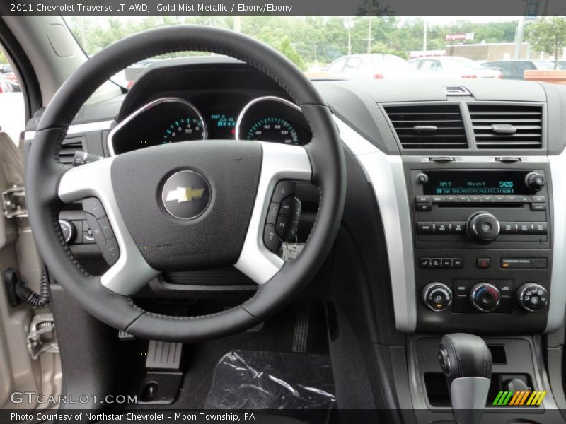 Gold Mist Metallic / Ebony/Ebony 2011 Chevrolet Traverse LT AWD