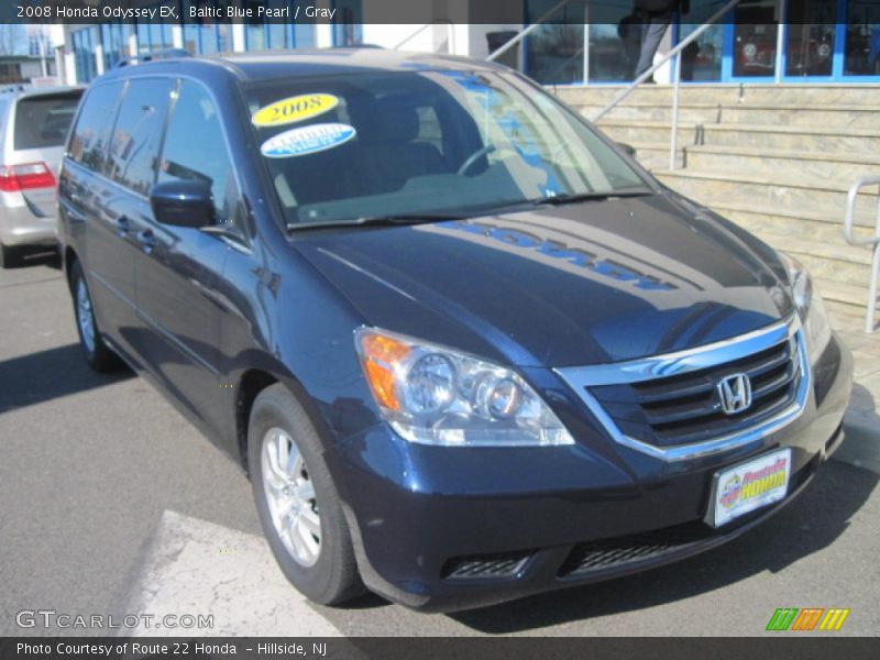 Baltic Blue Pearl / Gray 2008 Honda Odyssey EX