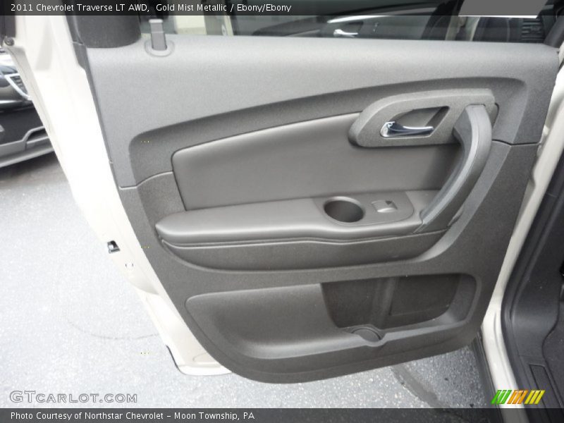 Gold Mist Metallic / Ebony/Ebony 2011 Chevrolet Traverse LT AWD