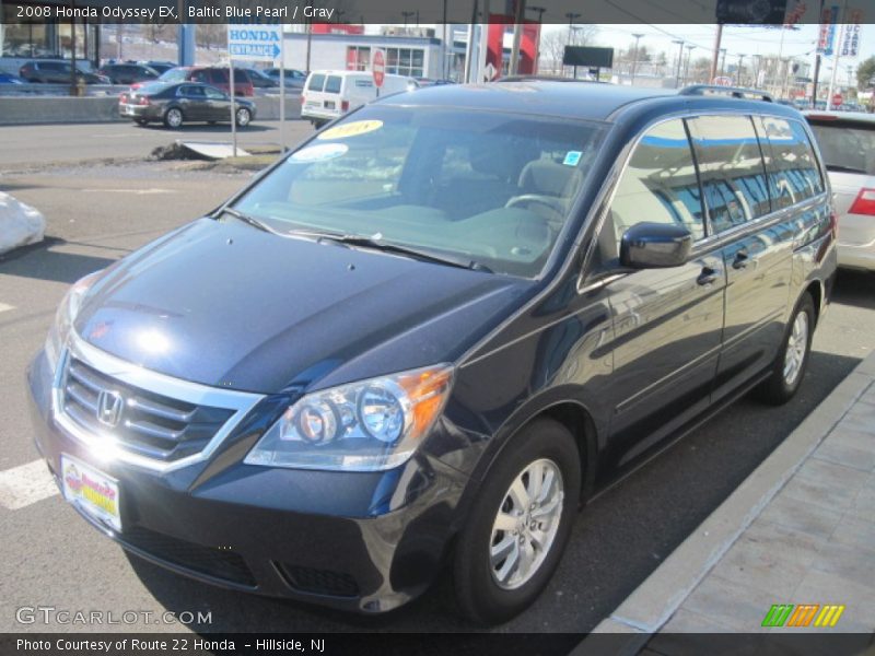 Baltic Blue Pearl / Gray 2008 Honda Odyssey EX