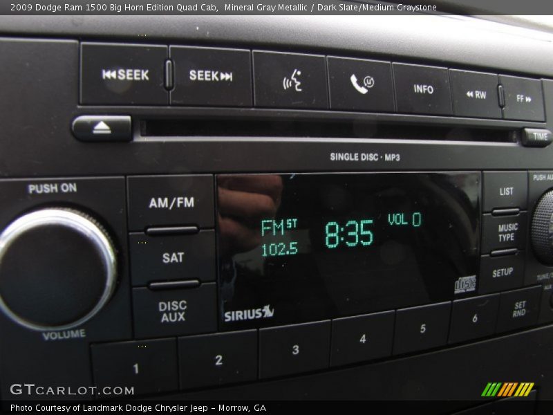 Mineral Gray Metallic / Dark Slate/Medium Graystone 2009 Dodge Ram 1500 Big Horn Edition Quad Cab