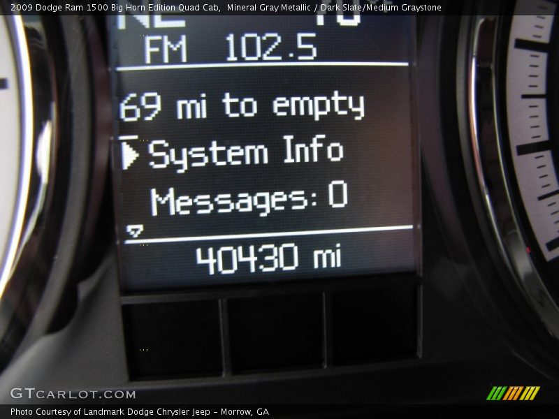 Mineral Gray Metallic / Dark Slate/Medium Graystone 2009 Dodge Ram 1500 Big Horn Edition Quad Cab