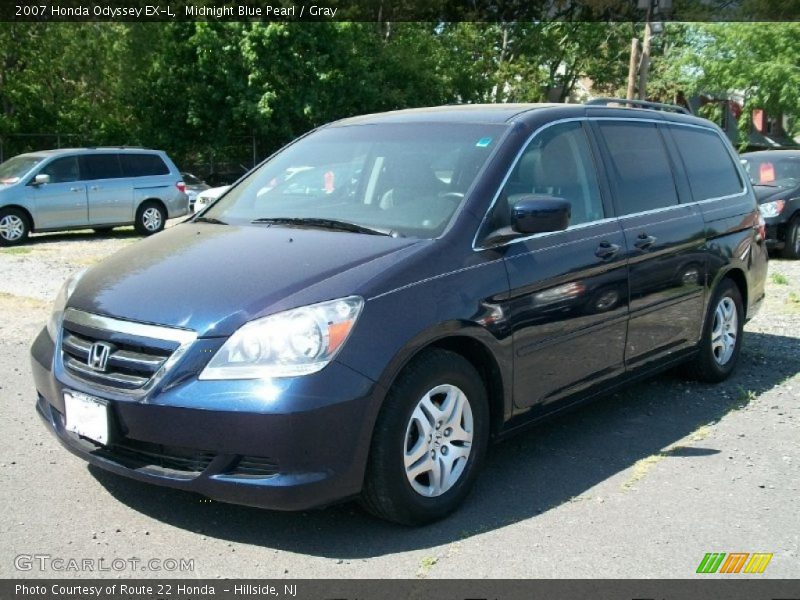 Midnight Blue Pearl / Gray 2007 Honda Odyssey EX-L