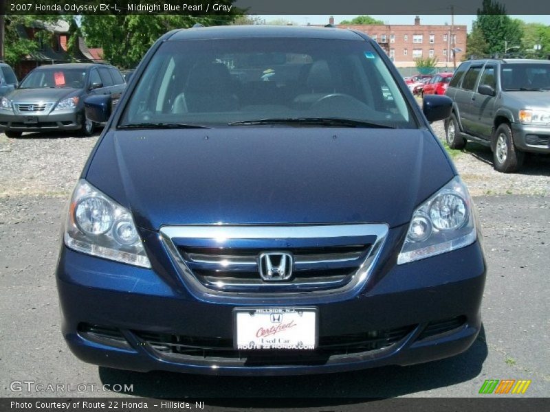 Midnight Blue Pearl / Gray 2007 Honda Odyssey EX-L