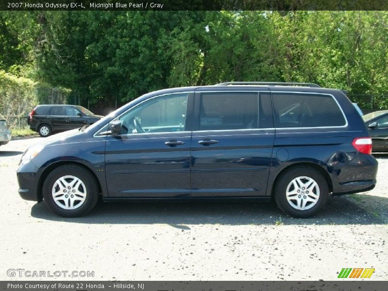 Midnight Blue Pearl / Gray 2007 Honda Odyssey EX-L