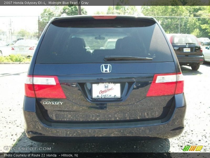 Midnight Blue Pearl / Gray 2007 Honda Odyssey EX-L