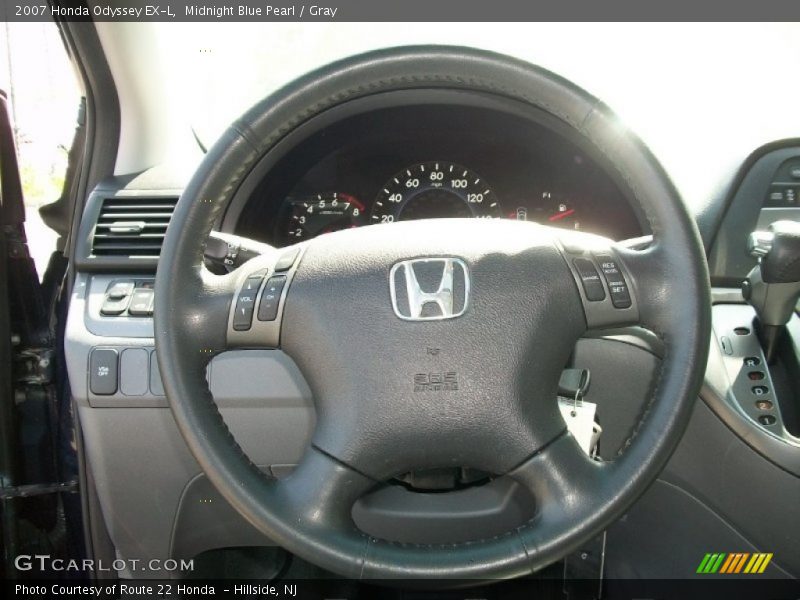 Midnight Blue Pearl / Gray 2007 Honda Odyssey EX-L