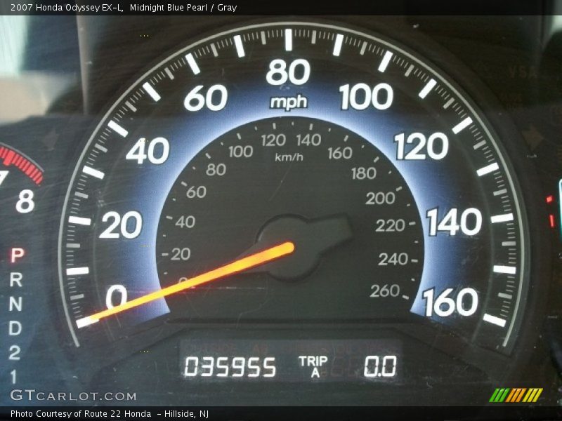 Midnight Blue Pearl / Gray 2007 Honda Odyssey EX-L