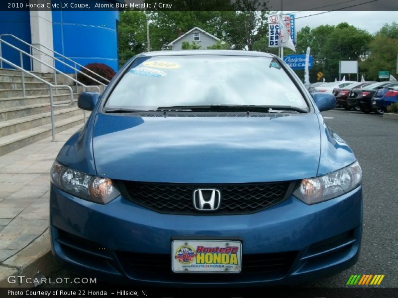Atomic Blue Metallic / Gray 2010 Honda Civic LX Coupe