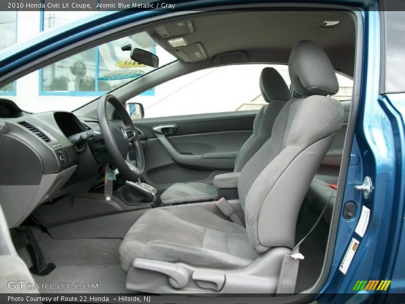 Atomic Blue Metallic / Gray 2010 Honda Civic LX Coupe
