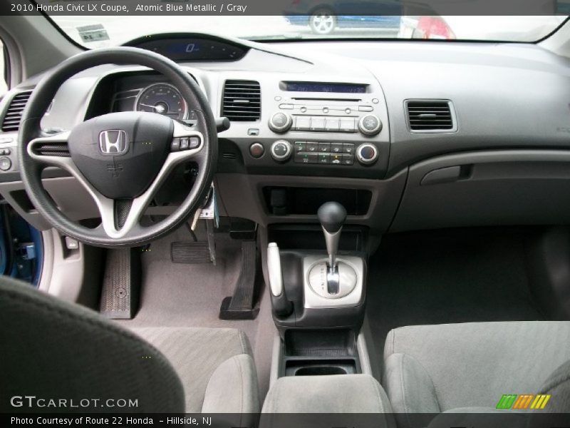Atomic Blue Metallic / Gray 2010 Honda Civic LX Coupe