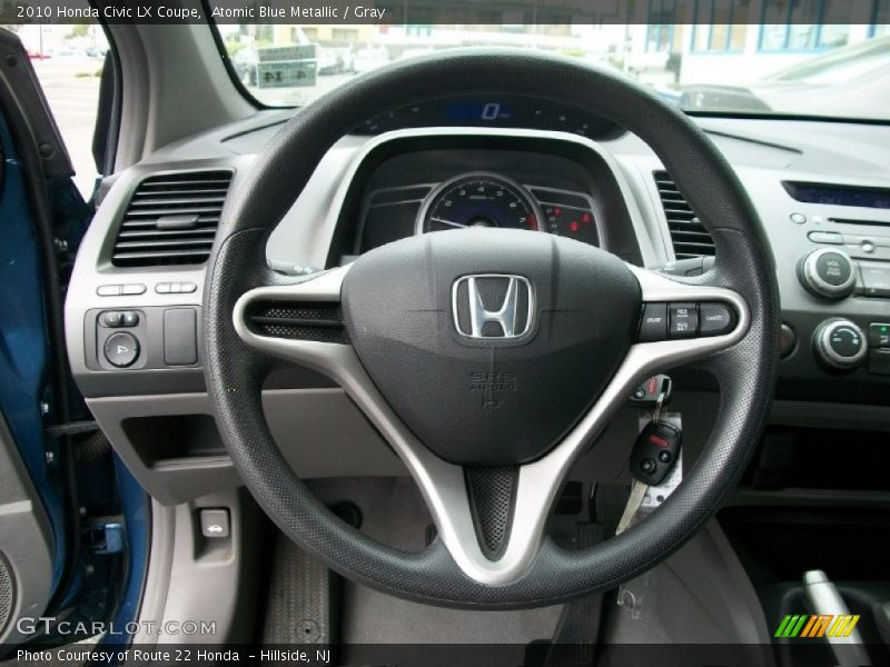 Atomic Blue Metallic / Gray 2010 Honda Civic LX Coupe