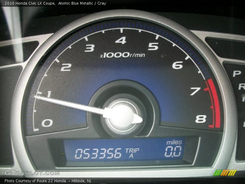 Atomic Blue Metallic / Gray 2010 Honda Civic LX Coupe