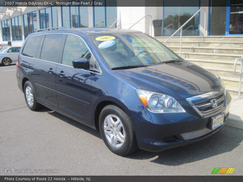 Midnight Blue Pearl / Gray 2007 Honda Odyssey EX-L