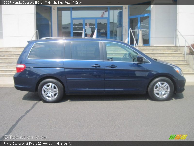 Midnight Blue Pearl / Gray 2007 Honda Odyssey EX-L
