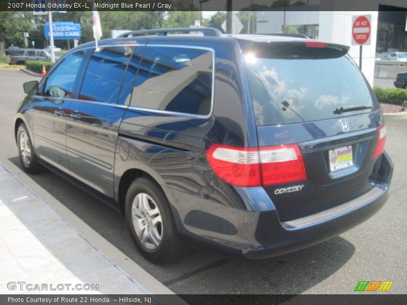 Midnight Blue Pearl / Gray 2007 Honda Odyssey EX-L