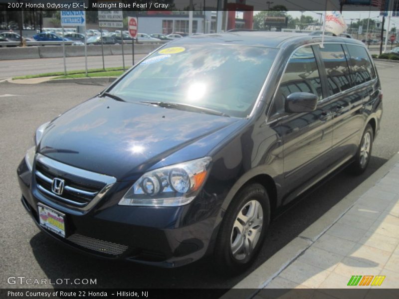 Midnight Blue Pearl / Gray 2007 Honda Odyssey EX-L