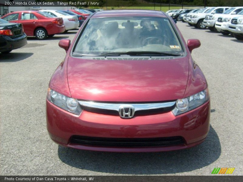 Tango Red Pearl / Ivory 2007 Honda Civic LX Sedan