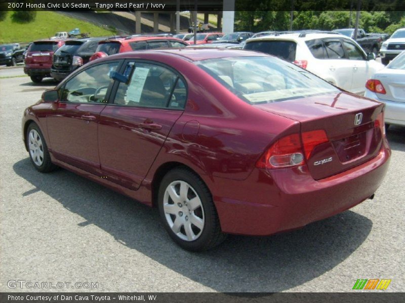 Tango Red Pearl / Ivory 2007 Honda Civic LX Sedan