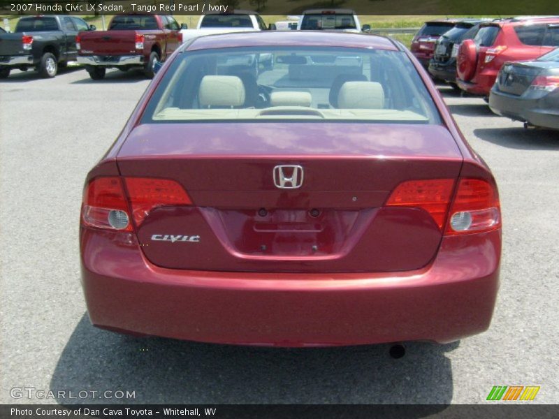 Tango Red Pearl / Ivory 2007 Honda Civic LX Sedan