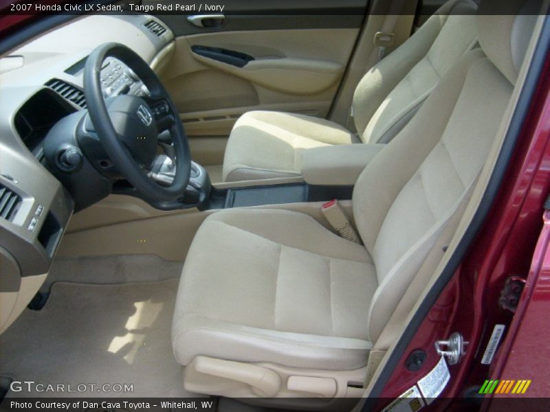 Tango Red Pearl / Ivory 2007 Honda Civic LX Sedan