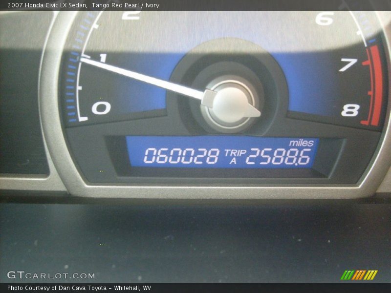Tango Red Pearl / Ivory 2007 Honda Civic LX Sedan