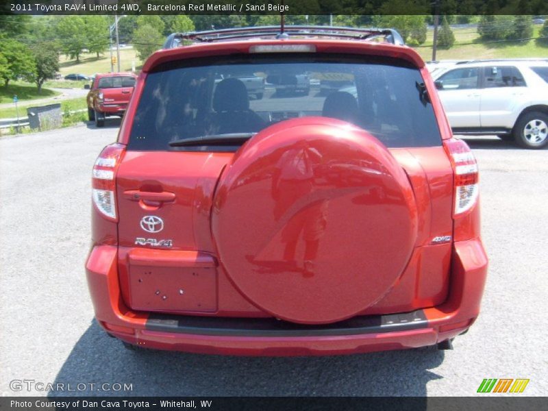 Barcelona Red Metallic / Sand Beige 2011 Toyota RAV4 Limited 4WD