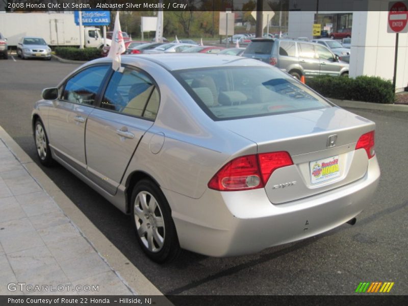 Alabaster Silver Metallic / Gray 2008 Honda Civic LX Sedan