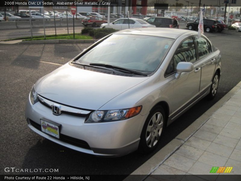 Alabaster Silver Metallic / Gray 2008 Honda Civic LX Sedan