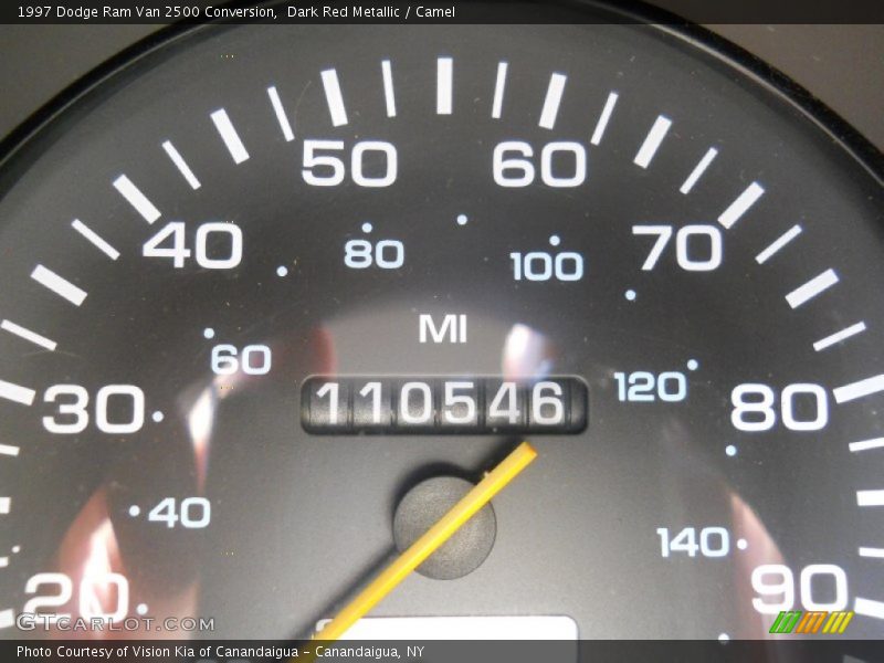 Dark Red Metallic / Camel 1997 Dodge Ram Van 2500 Conversion