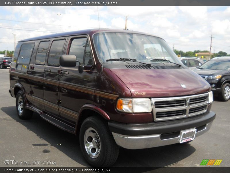 Dark Red Metallic / Camel 1997 Dodge Ram Van 2500 Conversion