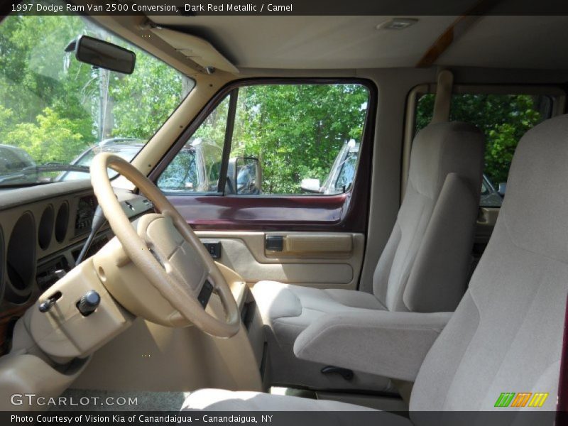 Dark Red Metallic / Camel 1997 Dodge Ram Van 2500 Conversion