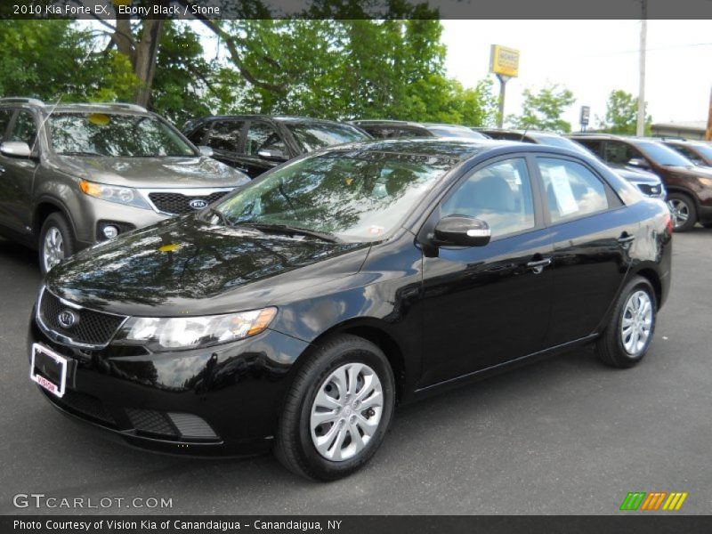 Ebony Black / Stone 2010 Kia Forte EX