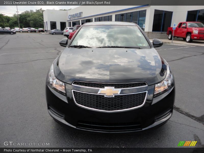 Black Granite Metallic / Jet Black/Sport Red 2011 Chevrolet Cruze ECO