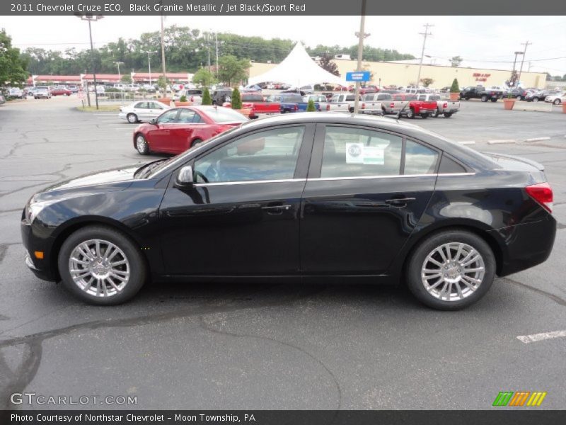 Black Granite Metallic / Jet Black/Sport Red 2011 Chevrolet Cruze ECO
