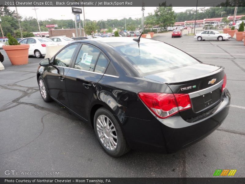 Black Granite Metallic / Jet Black/Sport Red 2011 Chevrolet Cruze ECO